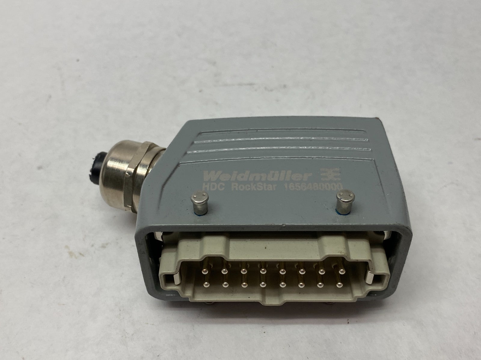 Weidmuller 1656480000 HDC RockStar Cable Hood w/ 1207500000 16-Pin Male Insert - Used - Maverick Industrial Sales