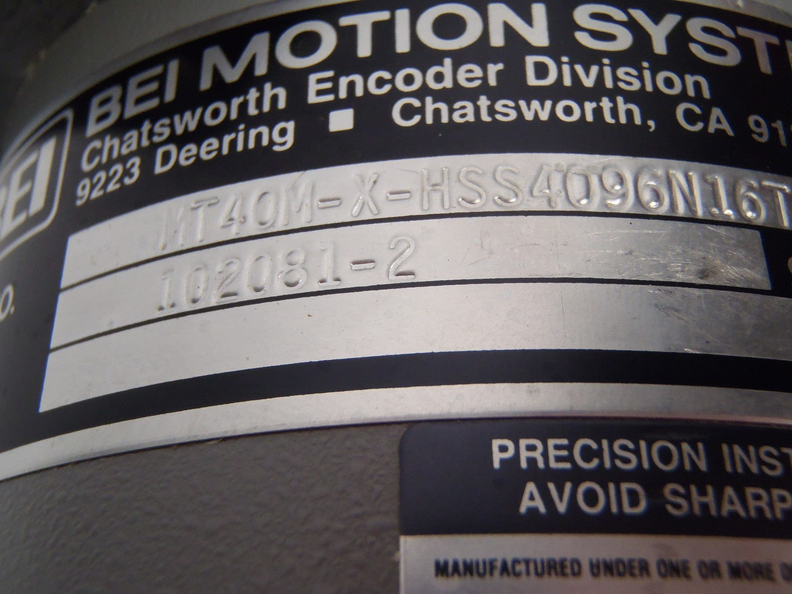BEI MT40M-X-HSS4096N16T-GD9-CR-E-C22-S-24 Encoder 102081-2 - Maverick Industrial Sales