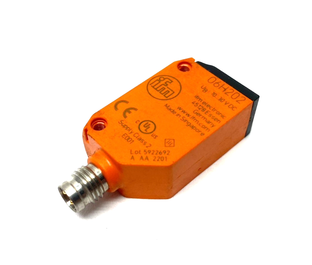 Ifm O6H202 Diffuse Reflection Sensor w/ Background Suppression O6H-FPKG/AS/3P - Maverick Industrial Sales