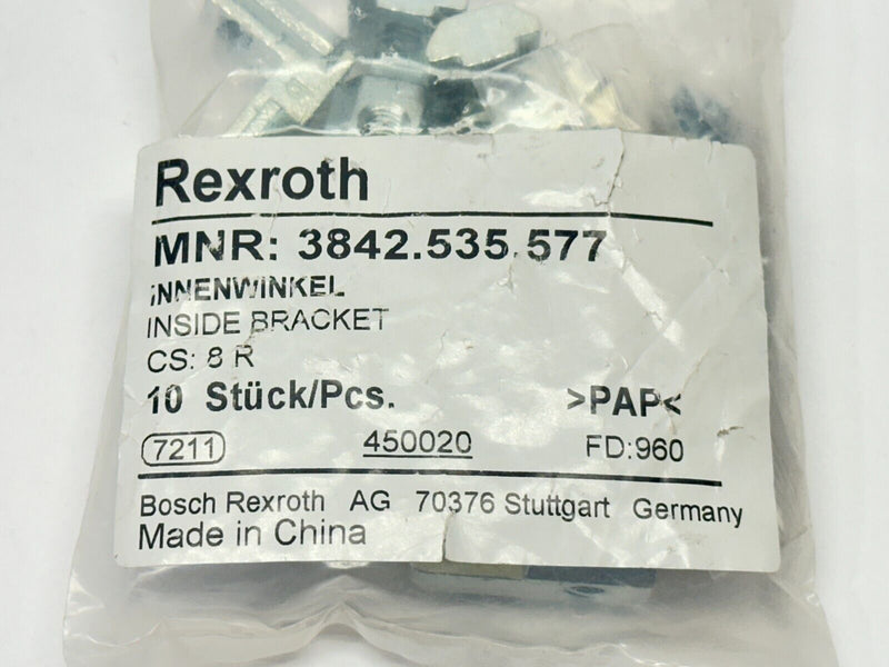 Bosch Rexroth 3842535577 Inside Bracket 8 R PKG OF 10 - Maverick Industrial Sales