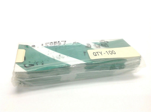 Adhesive Backed Diagonal Stripe Green and White 2 IN X 6 IN Marker, Lot of 100