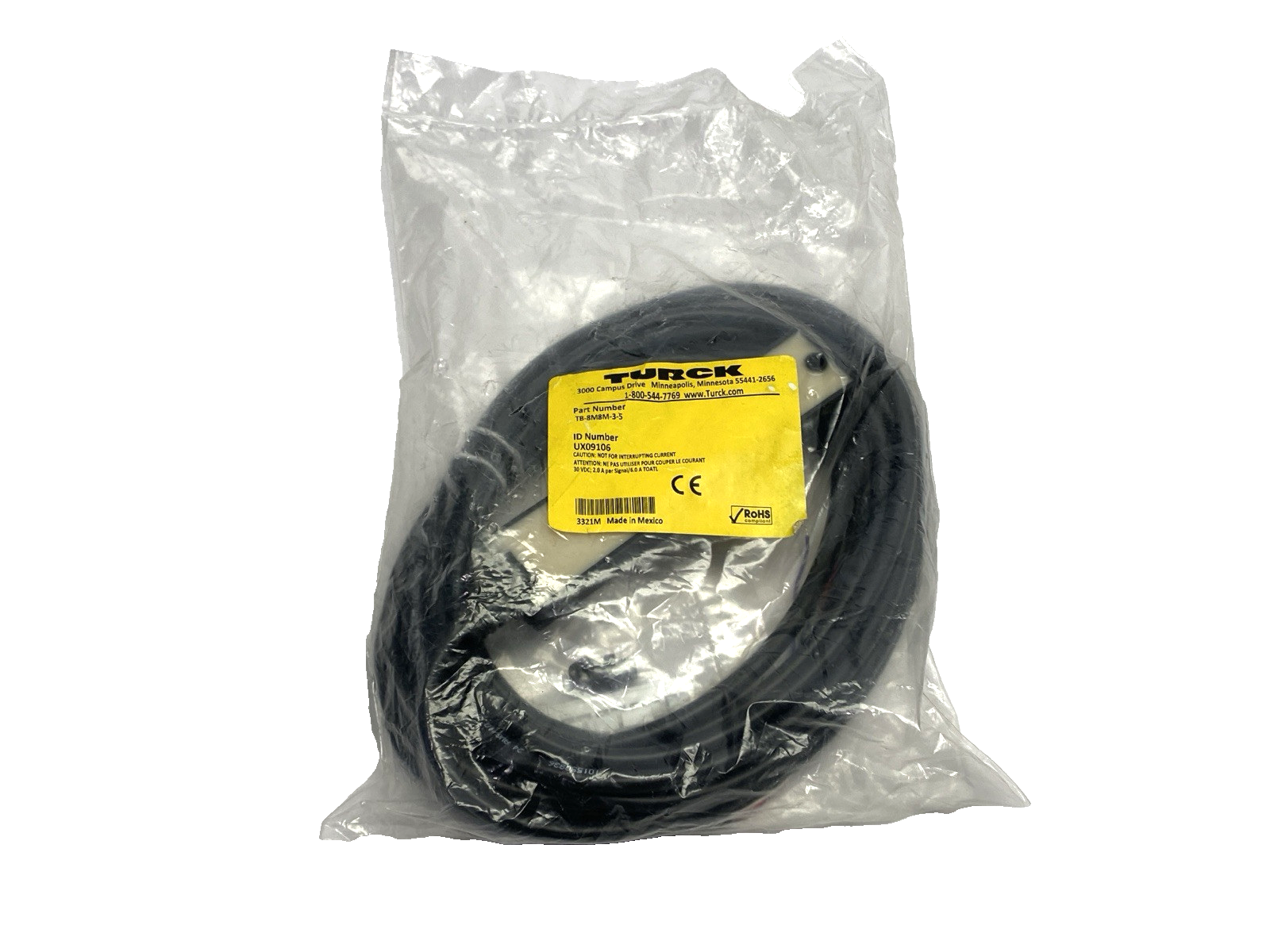 Turck TB-8M8M-3-5 Actuator/Sensor M8 8-Port Junction Box UX09106 - Maverick Industrial Sales