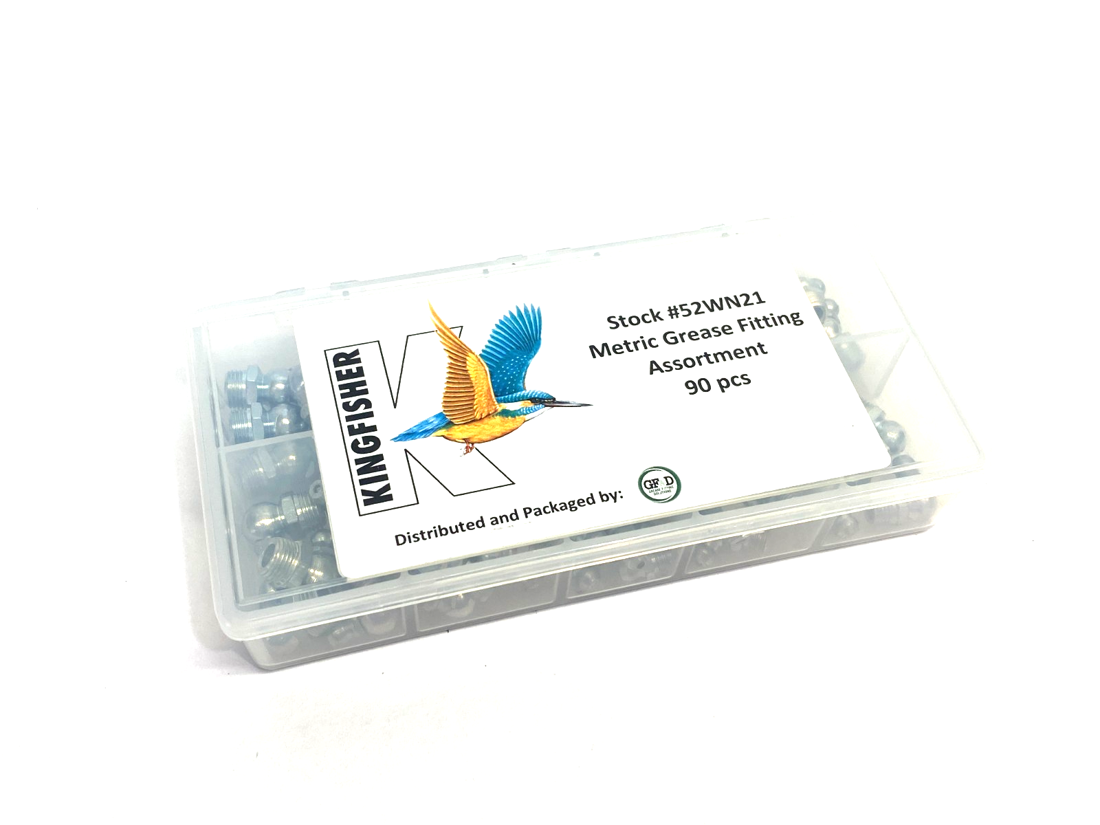 Kingfisher 52WN21 Metric Type Grease Fitting Kit 90 PCS - Maverick Industrial Sales