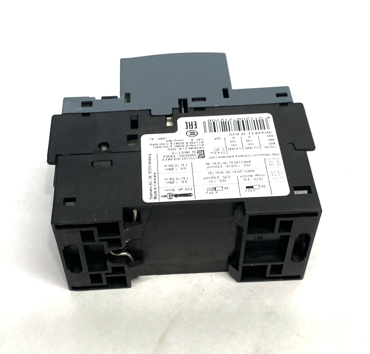 Siemens 3RV2411-1EA10 SIRIUS Motor Protection Circuit Breaker Size S00 - Maverick Industrial Sales