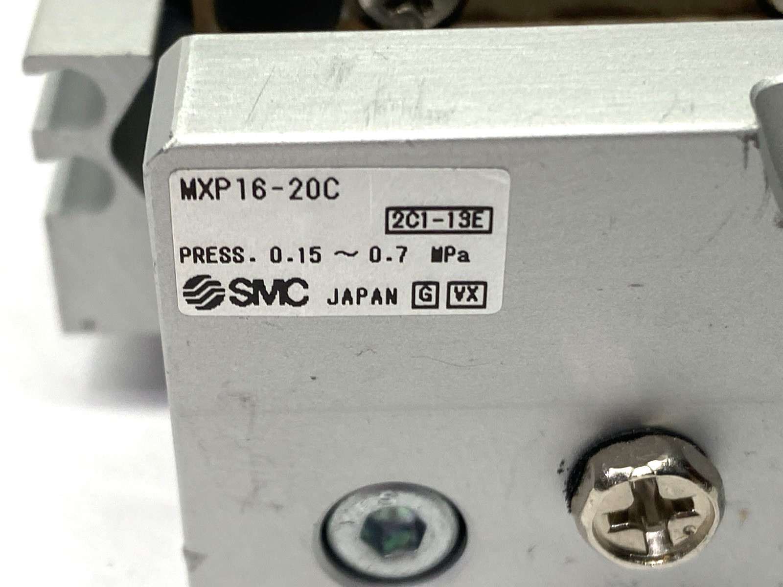 SMC MXP16-20C Pneumatic Slide Table MISSING SHOCK ABSORBER - Maverick Industrial Sales