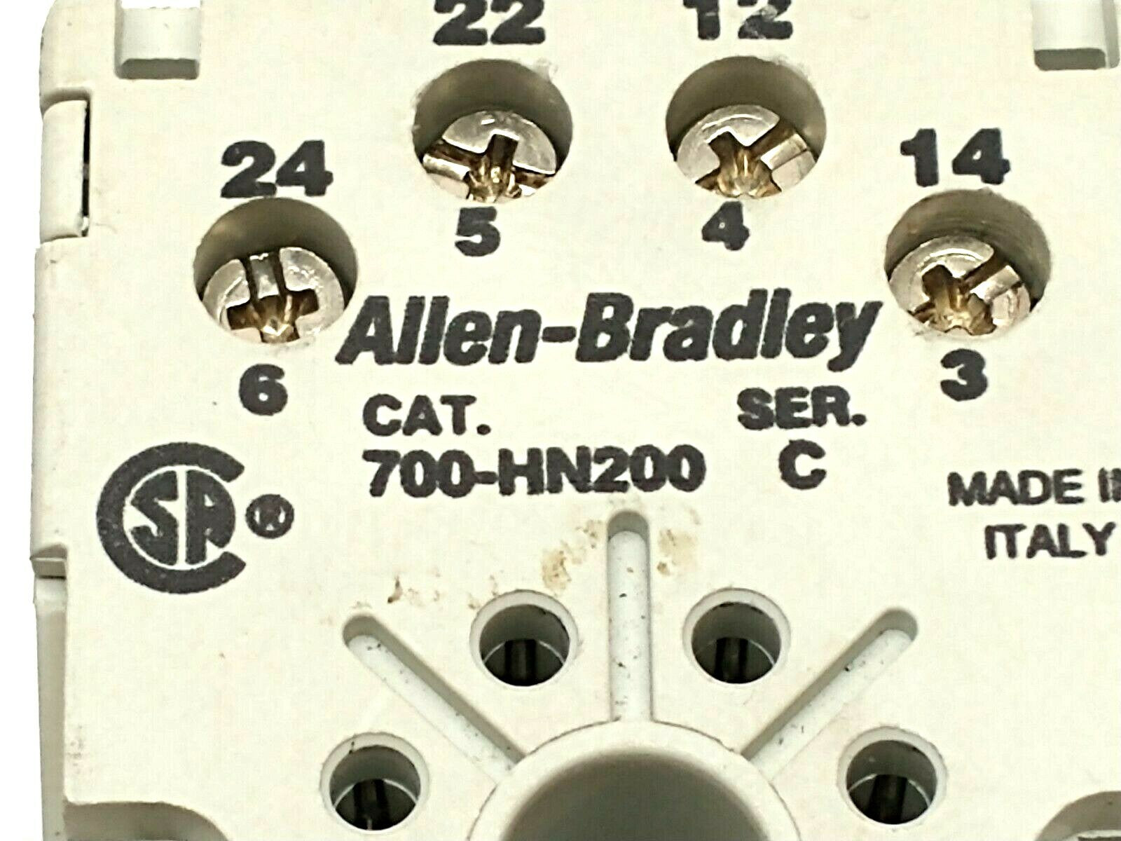 Allen Bradley 700-HA32Z24 Ser. C Ice Cube Relay w/ 700-HN200 Ser. C Base Socket - Maverick Industrial Sales