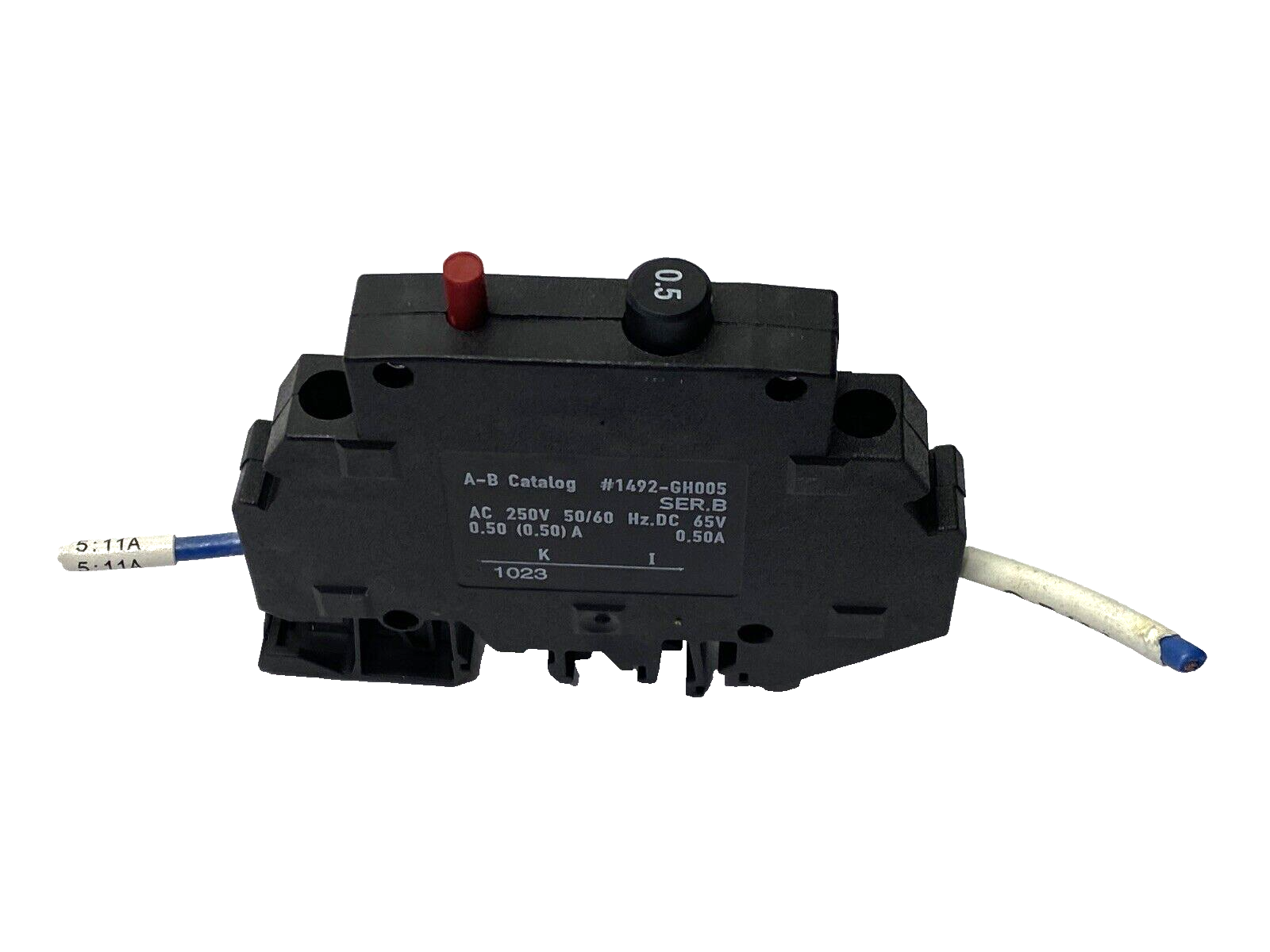 Allen Bradley 1492-GH005 Ser. B Circuit Breaker 0.5A 65V LOT OF 2 - Maverick Industrial Sales