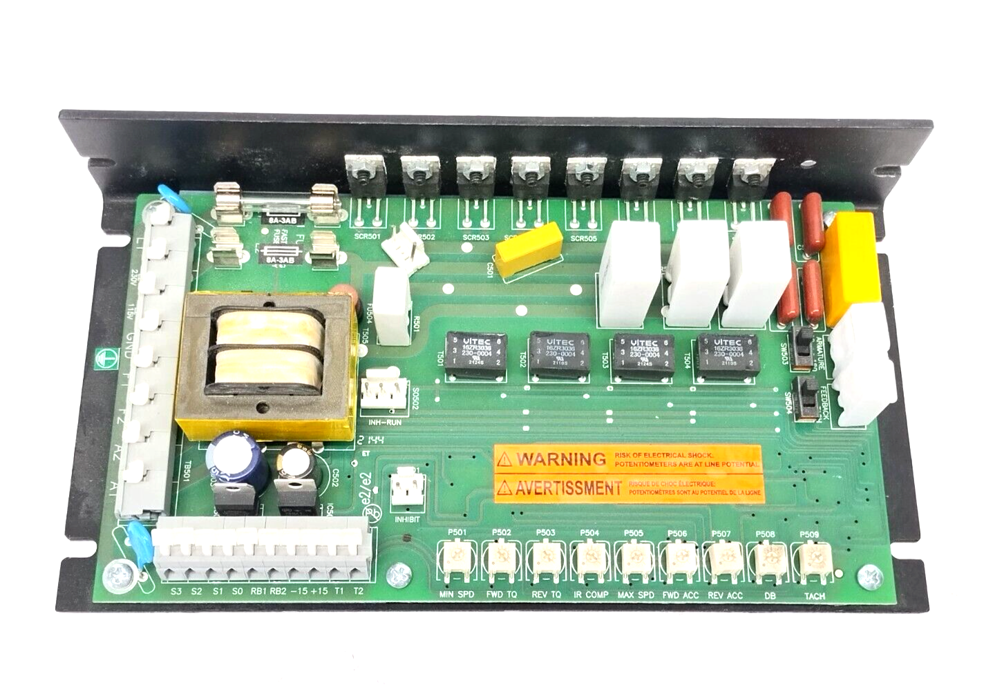 Minarik RG510UA DC Motor Control 115/230VAC 1PH 2.5A 0-180VDC 1/20 HP To 1/2 HP - Maverick Industrial Sales