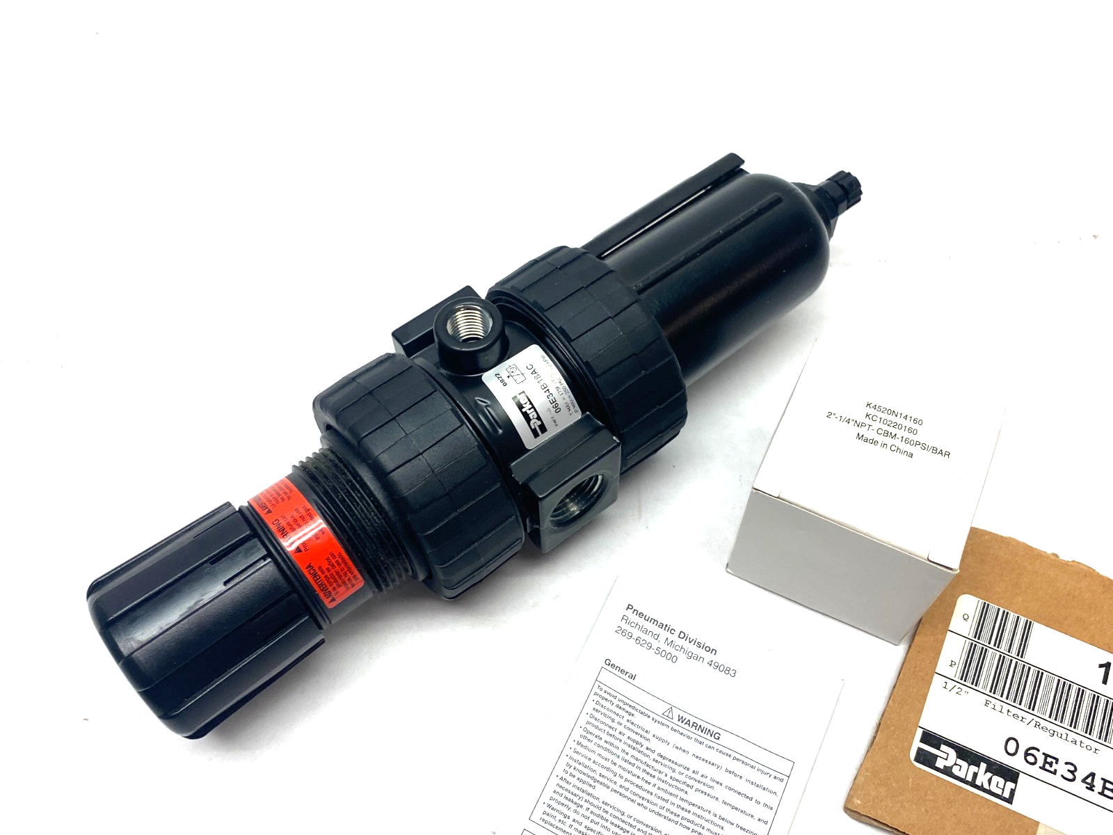 Parker 06E34B18AC Modular Filter/Regulator 1/2" NPT 5 Micron - Maverick Industrial Sales