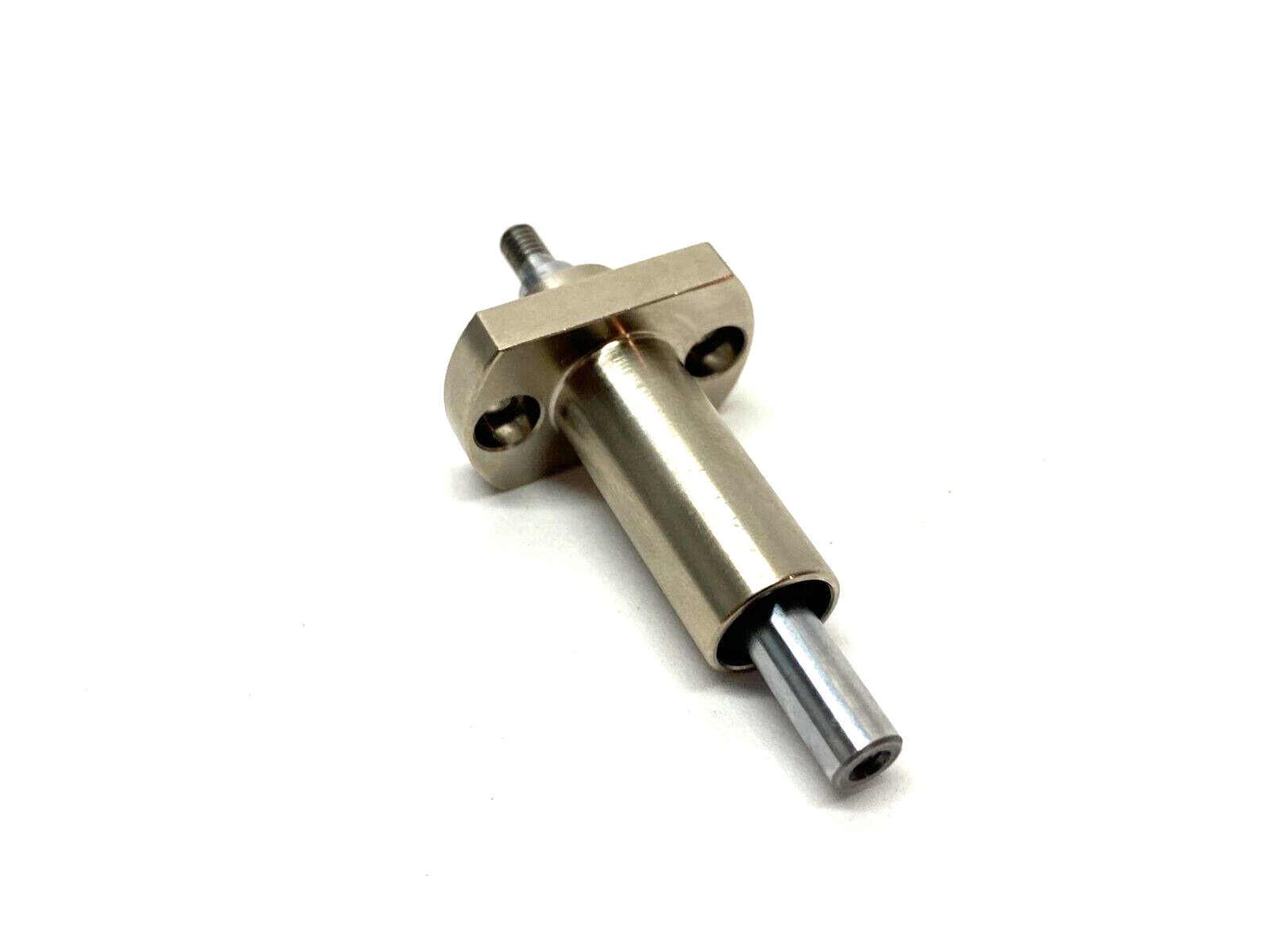 Pilot Flanged Linear Ball Bearing w/ 6mm Threaded Tip Rod, 12mm Overall Diameter - Maverick Industrial Sales