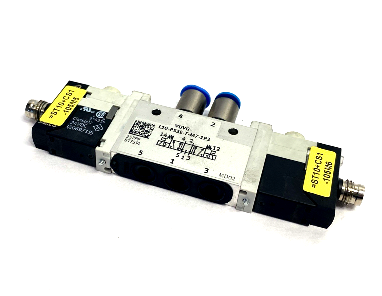 Festo VUVG-L10-P53E-T-M7-1R8L Air Solenoid Valve 574225, VUVG-L10-P53E-T-M7-1P3 - Maverick Industrial Sales