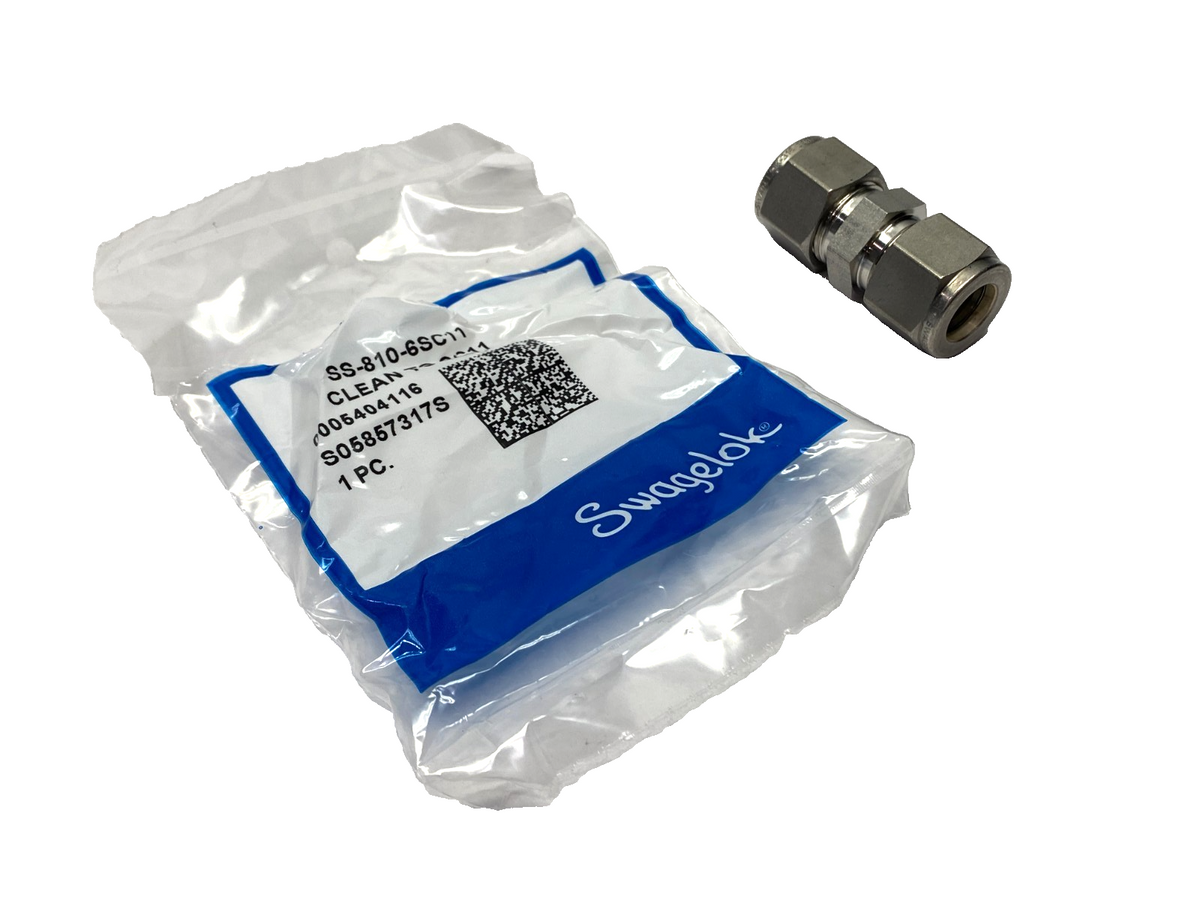 Swagelok SS-810-6SC11 Stainless Steel Tube Fitting, Union, 1/2" Tube OD - Maverick Industrial Sales