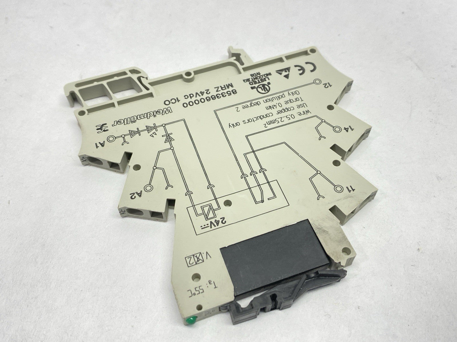 700-TBS24 | Allen Bradley Ser C Relay w/ Weidmuller 8533660000 Base LOT OF 3 - Used - Maverick Industrial Sales
