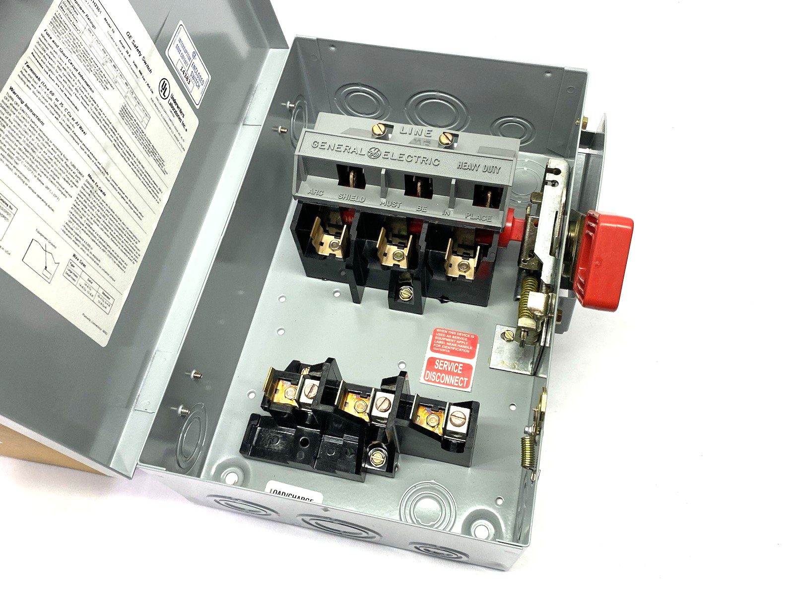 TH3361 | General Electric Heavy Duty Safety Switch, Fusible, 30A 3P HD N1 - New – Open box - Maverick Industrial Sales