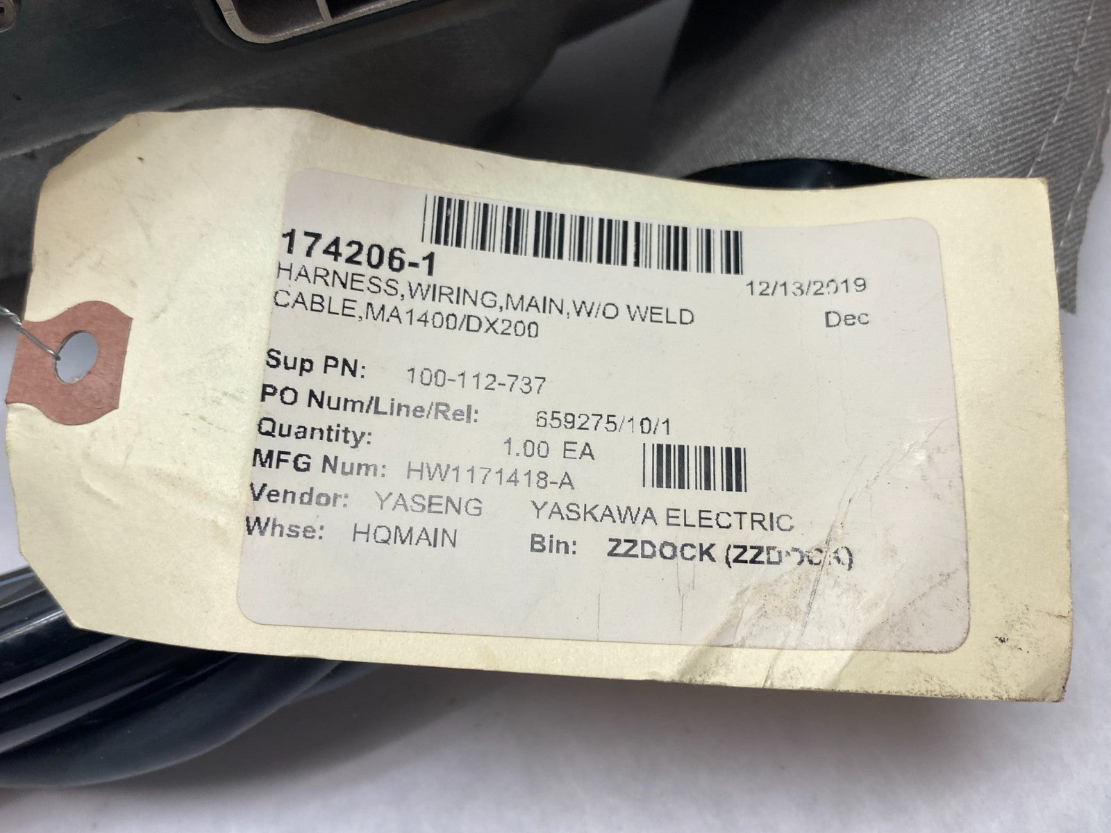Yaskawa 174206-1 Main Wiring Harness W/O Weld Cable, MA1440/DX20, HW1171418-A - Maverick Industrial Sales