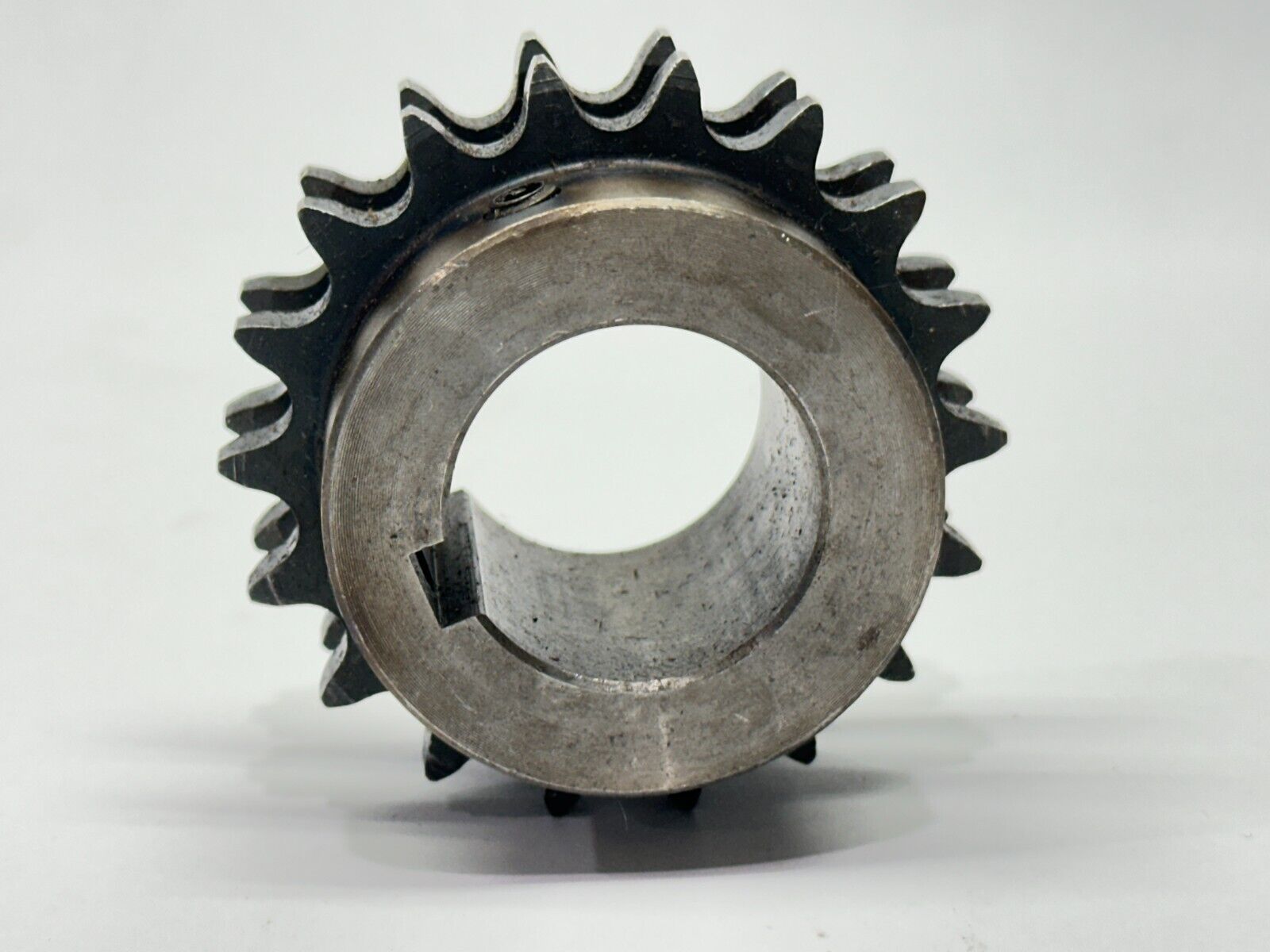 Double Roller Chain Sprocket 18 Teeth 1-3/8" Bore 3-1/8" OD 5/16" Key - Maverick Industrial Sales