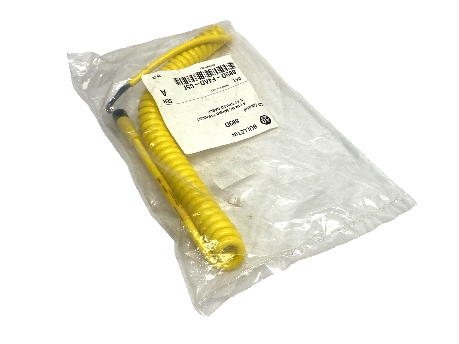 Allen Bradley 889D-F4AD-C5F Single-Ended Coiled Female Connector Cordset Ser. A - Maverick Industrial Sales