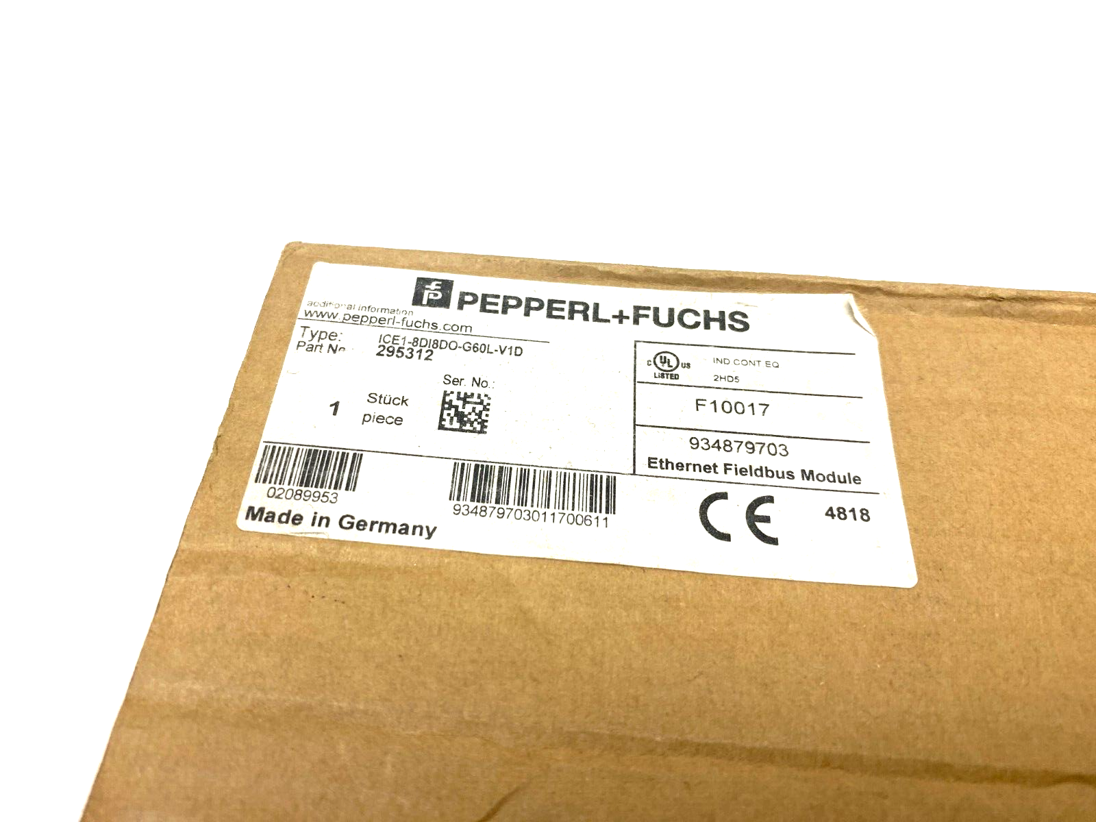 Pepperl+Fuchs ICE1-8DI8DO-G60L-V1D Ethernet Fieldbus Module 295312 - Maverick Industrial Sales