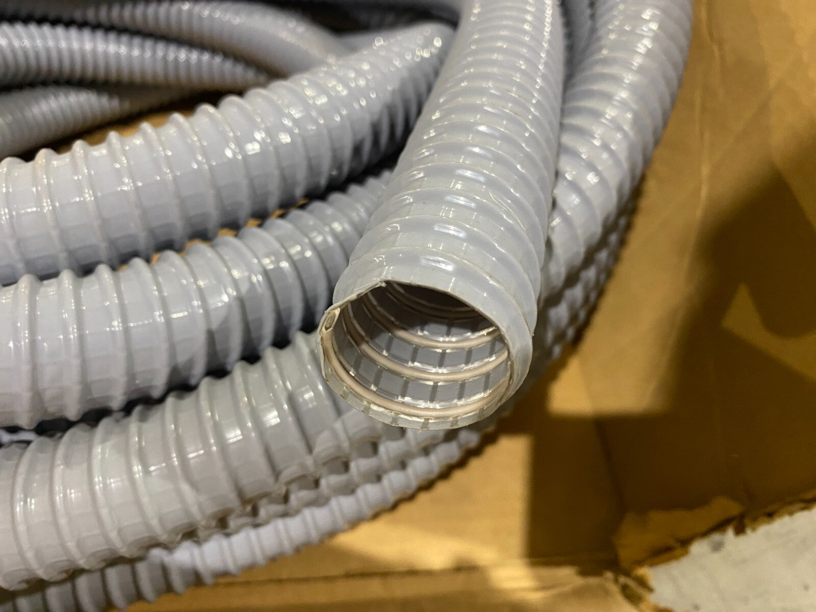 Hi-Tech Duravent 0354-0125-0001 Super Vac-U-Flex Flexible PVC Hose LOT OF 50 FT - Maverick Industrial Sales