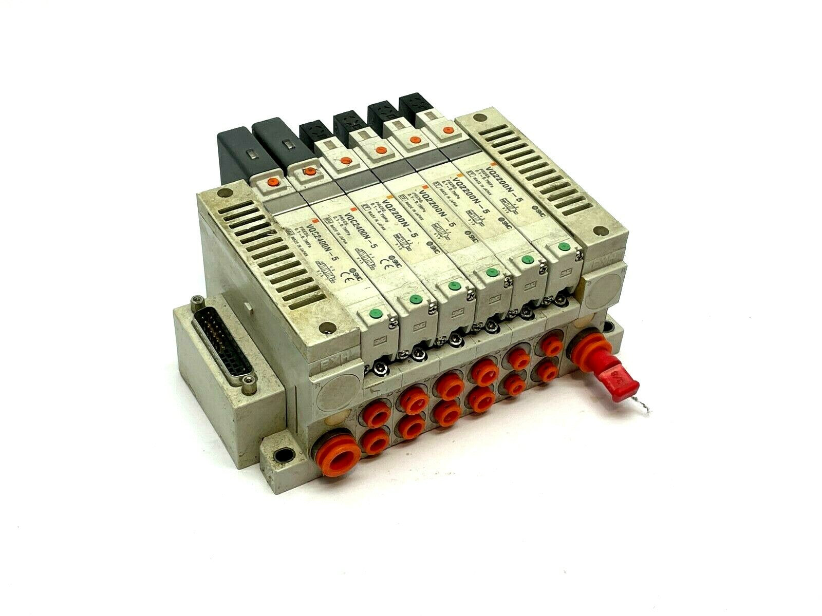SMC VV5Q21-06N7FU0-S Manifold Base w/ Solenoids - Maverick Industrial Sales