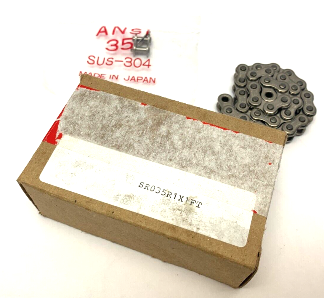 HHK Chain SR035R1X=1FT Stainless Steel Roller Chain Link 1' - Maverick Industrial Sales