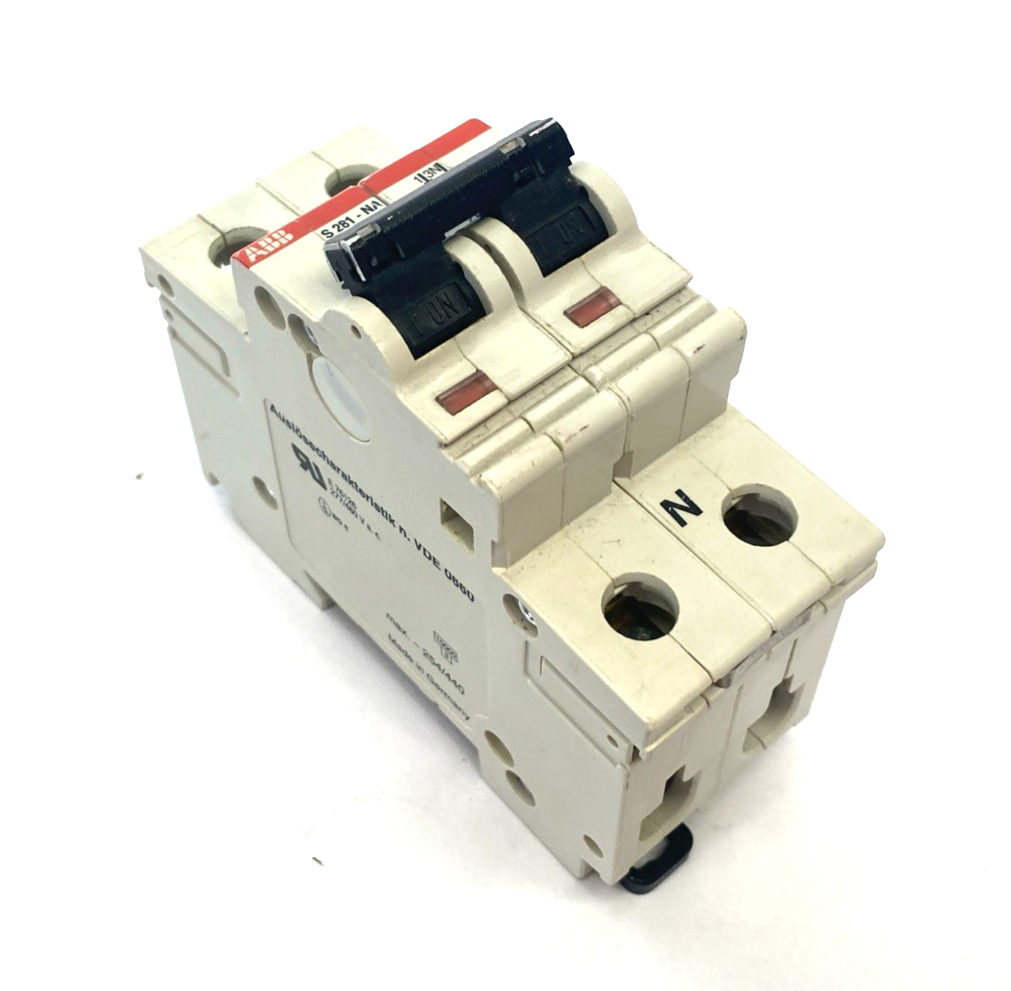 S281-NA Z 32A | ABB Miniature Circuit Breaker 2-Pole, DIN Rail Contact - Used - Maverick Industrial Sales