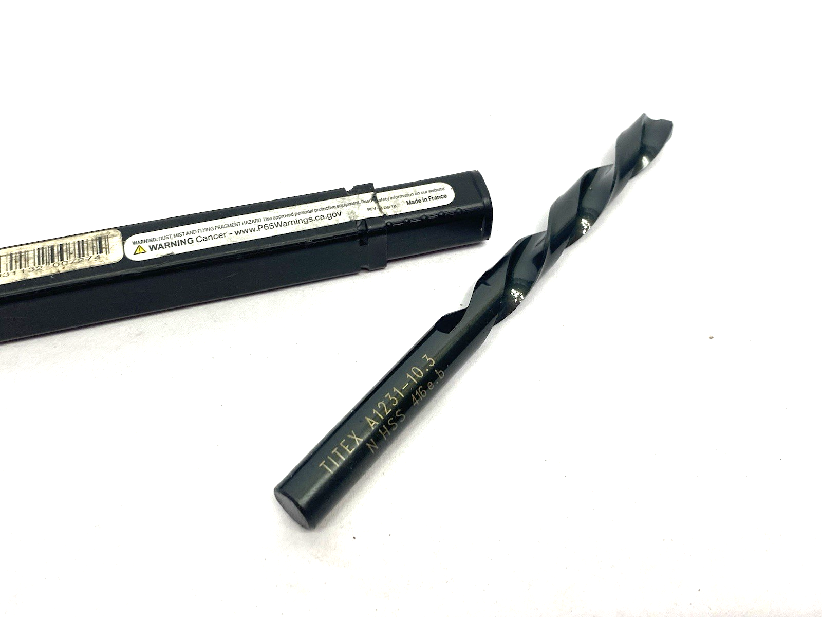 A1231-10.3 | Titex High-Speed Steel Jobber Drill, 10.3mm Diameter, Left Hand - New – Open box - Maverick Industrial Sales