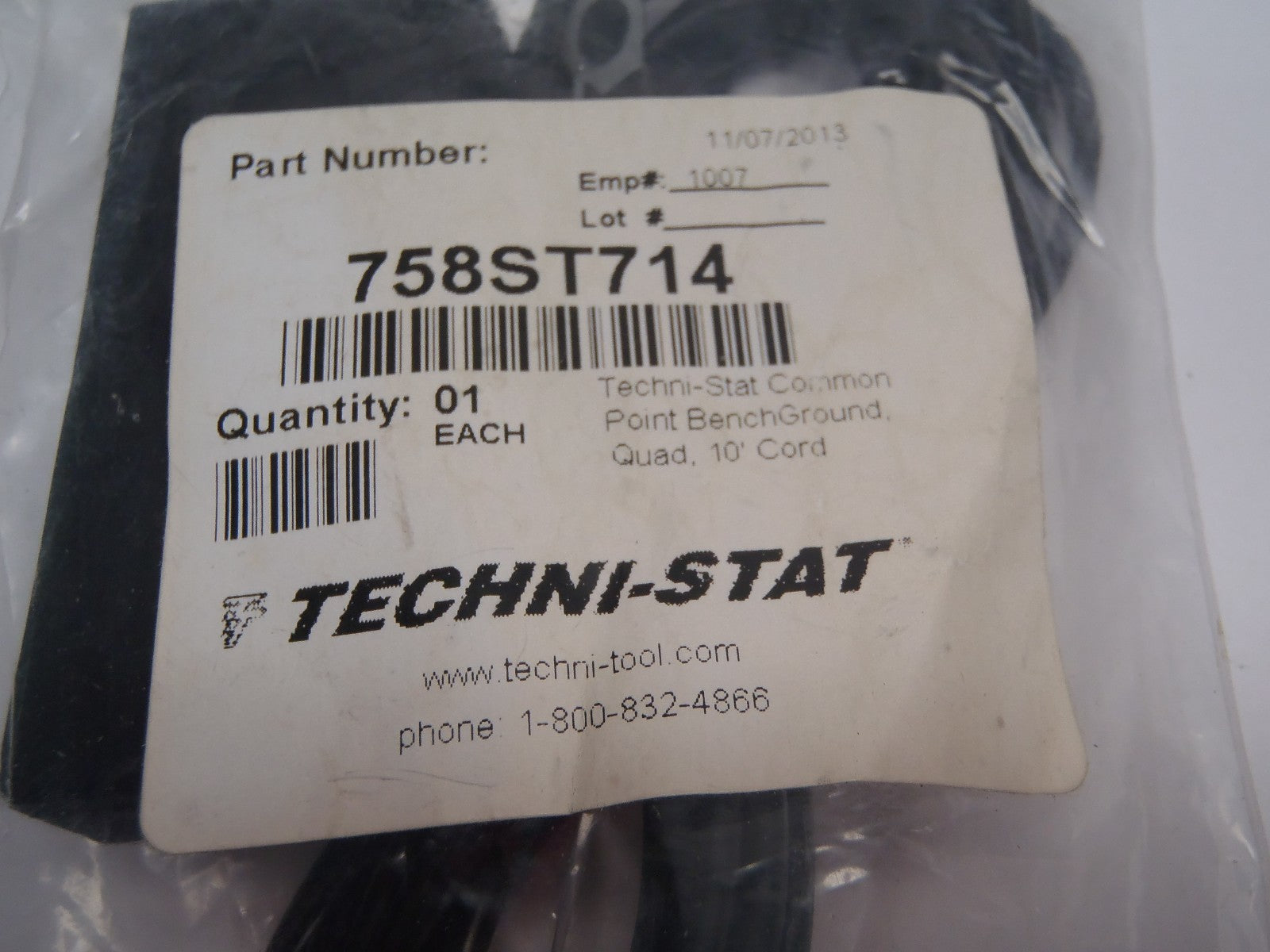 758ST714 | Techni-Stat Ground Common Point Bench Quad 10 ft. Cord - New – Open Box - Maverick Industrial Sales