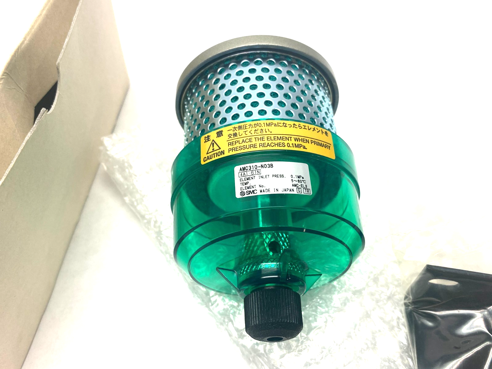 SMC AMC310-N03B Pneumatic Exhaust Cleaner 3/8" NPT W/ Bracket - Maverick Industrial Sales