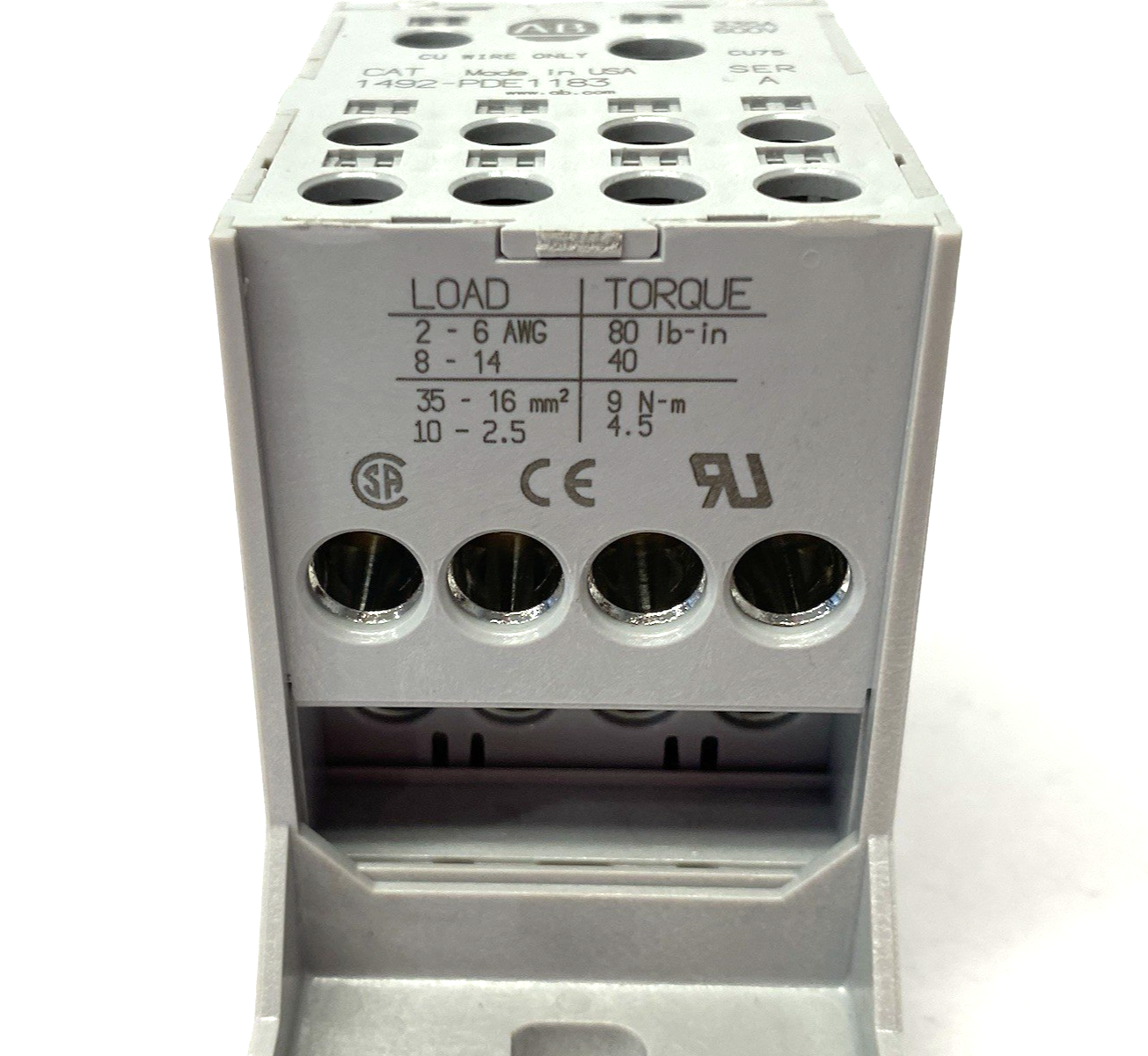 Allen Bradley 1492-PDE1183 Ser. A Enclosed Power Distribution Block 335A - Maverick Industrial Sales