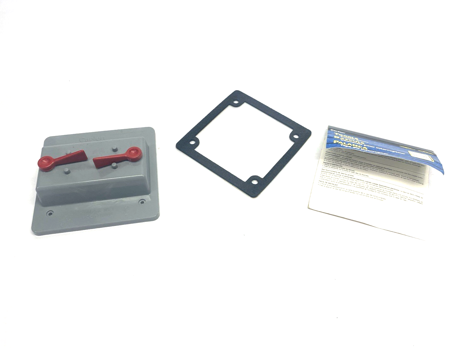 Carlon E9G2SSN 2-Gang Double Toggle Weather-Proof Cover, Gray - Maverick Industrial Sales