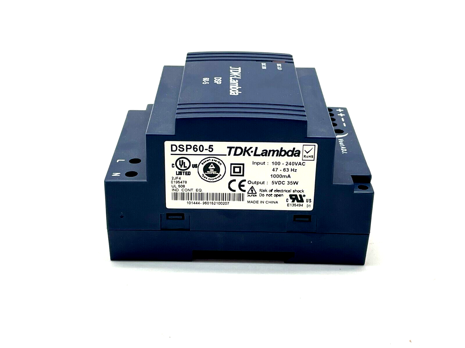 TDK-Lambda DSP60-5 AC-DC Power Supply 100-240VAC 1000mA - Maverick Industrial Sales