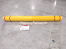 Post Guard 7" Height Guard 80" Yellow with Red Bands Clearance Bar - Maverick Industrial Sales