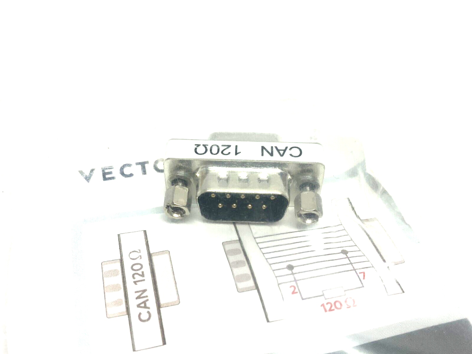 Vector CANterm120 Terminal Resistor 9-Pin DSUB Connector, 05004 - Maverick Industrial Sales