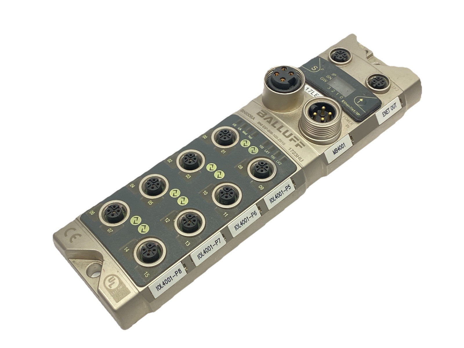 BNI006A | Balluff Ethernet/IP Digital I/O Fieldbus Unit BNI EIP-508-105-Z015 - Used - Maverick Industrial Sales