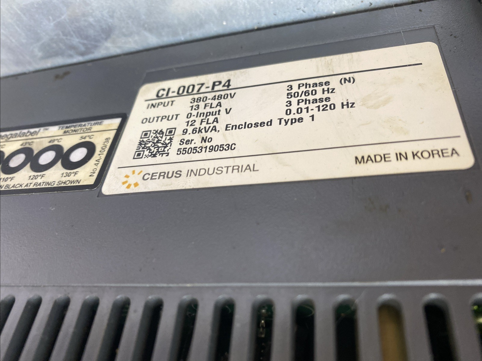 Cerus CI-007-P4 Titan P Series VFD 3 Phase AC NEMA 1 Drive W/ CIE1-ED005-P4/D - Maverick Industrial Sales