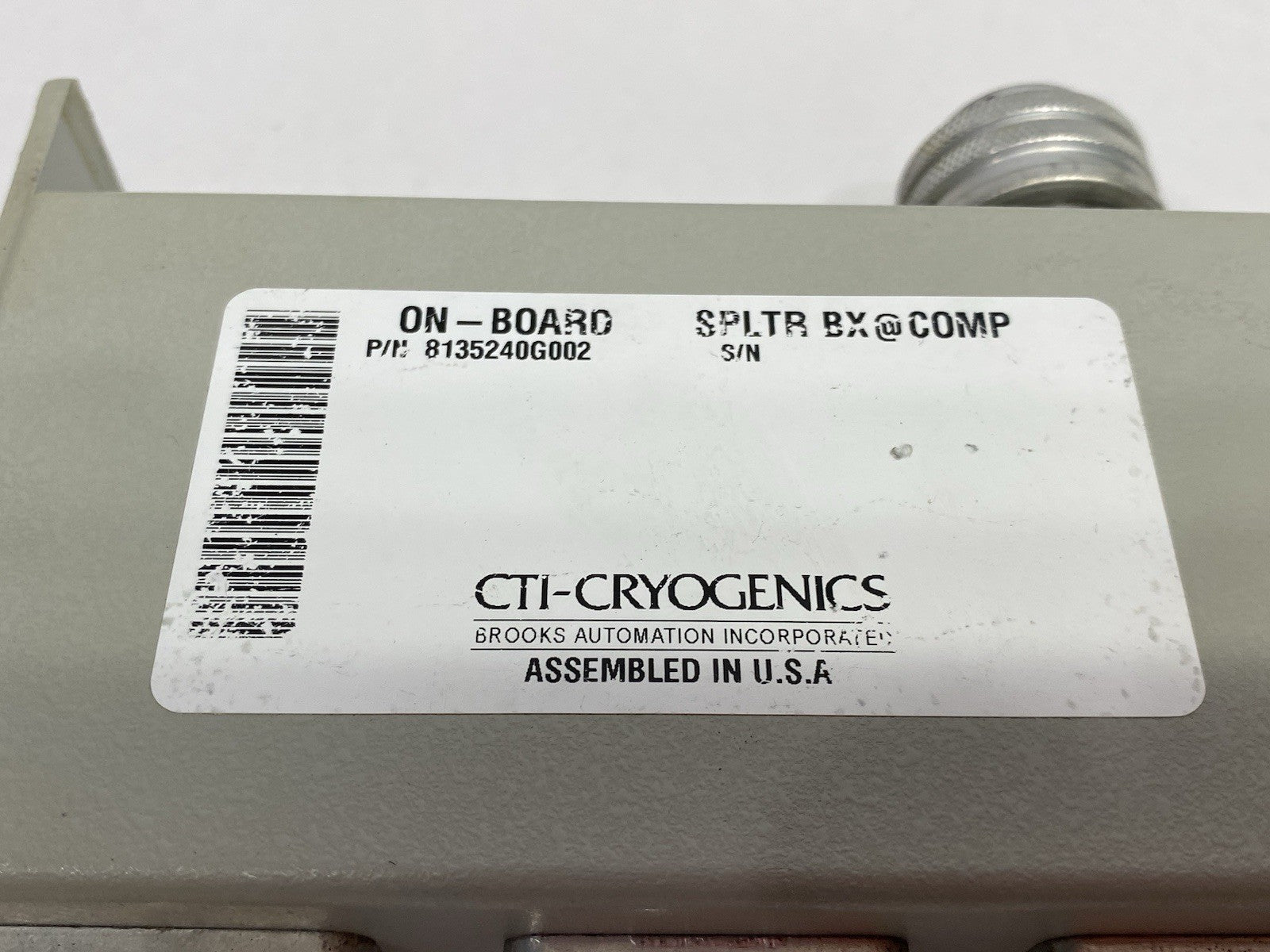 8135240G002 | CTI Cryogenics Cryo-Torr On-Board Splitter Box - Used - Maverick Industrial Sales