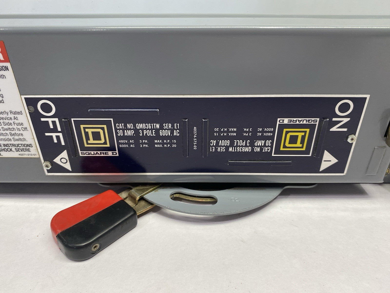 QMB361TW | Square D Fusible Twin Switch Panelboard Disconnector 30A 3-Pole - Used - Maverick Industrial Sales