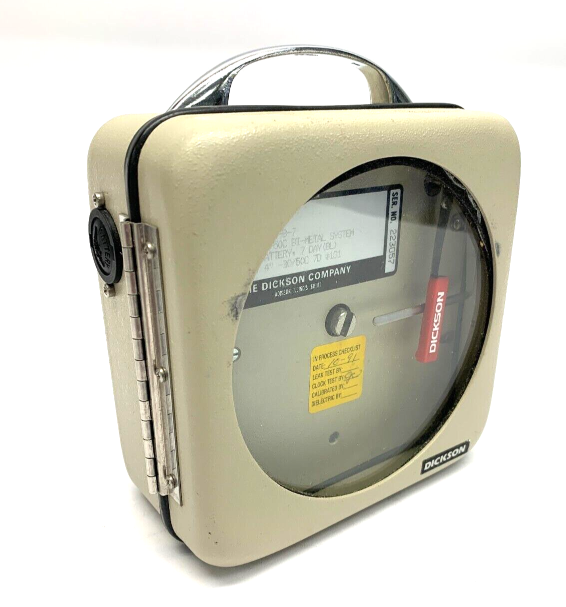 Dickson SC4-350C-B-7 Temperature Recorder 4" Chart 30/50C 7D #181 w/ Pen - Maverick Industrial Sales