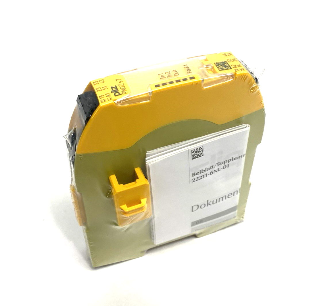 750107 | Pilz Sigma Contact Safety Expansion Relay PNOZ s7 24VDC 4 n/o 1 n/c - New - Maverick Industrial Sales