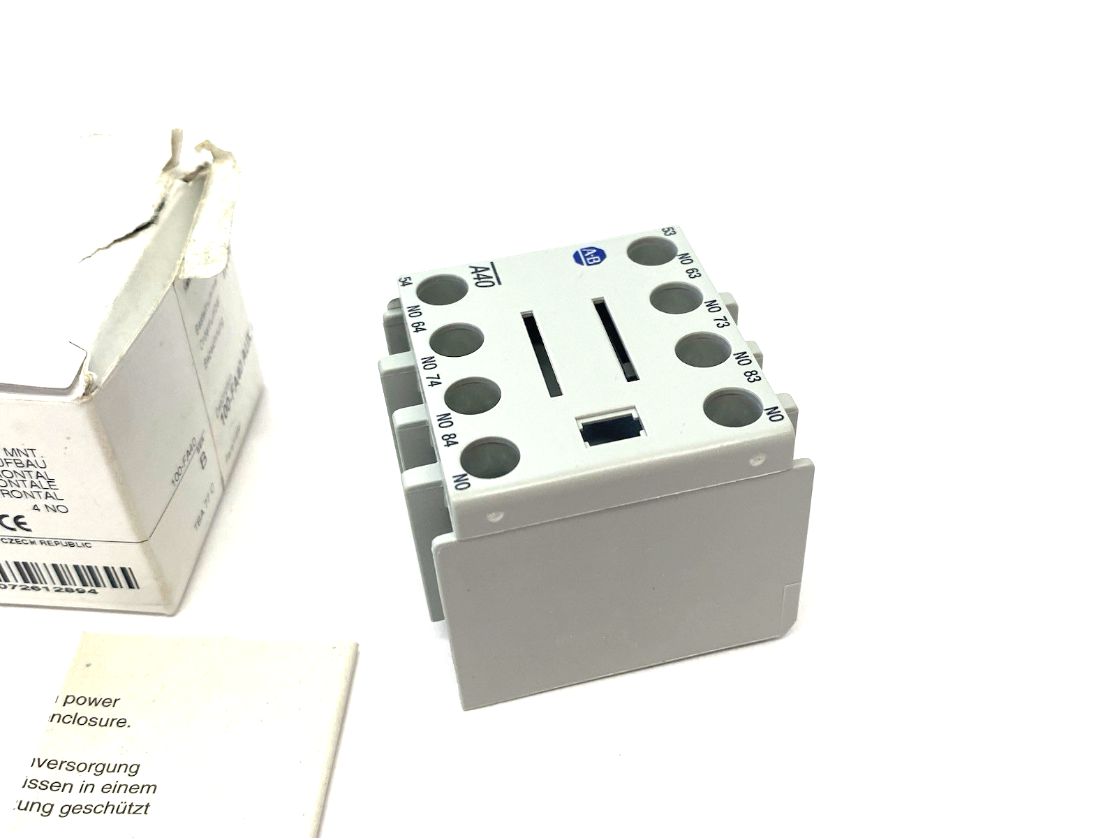 Allen Bradley 100-FA40 Ser. B Auxiliary Contact Block, Front-Mount - Maverick Industrial Sales