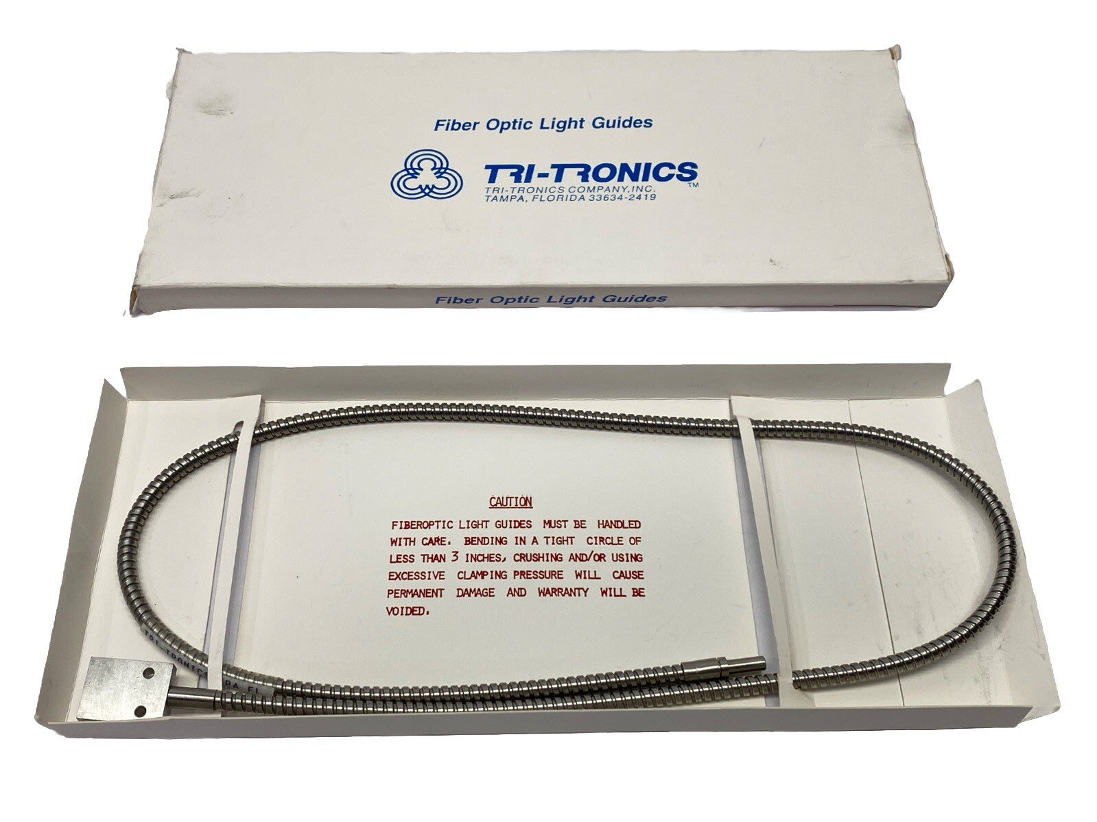 Tri-Tronics F-C-36 Single Fiber Optic Light Guide 36" Length - Maverick Industrial Sales