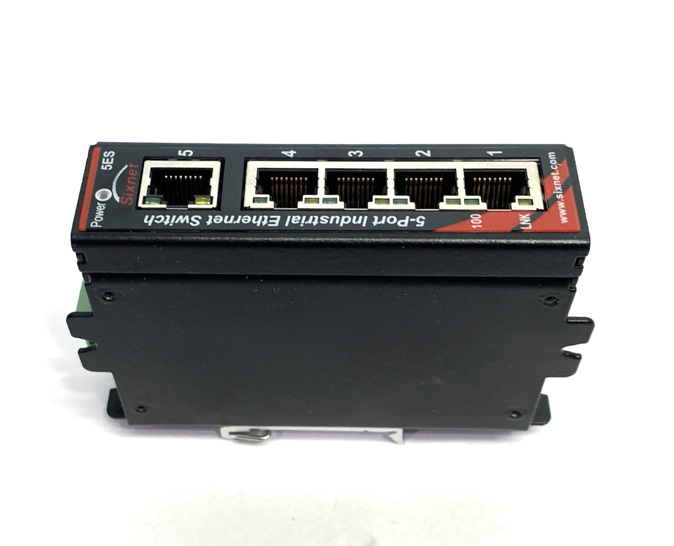 SLX-5ES-1 | HMS Networks Sixnet® Unmanaged 5-port Industrial Ethernet Switch - Used - Maverick Industrial Sales