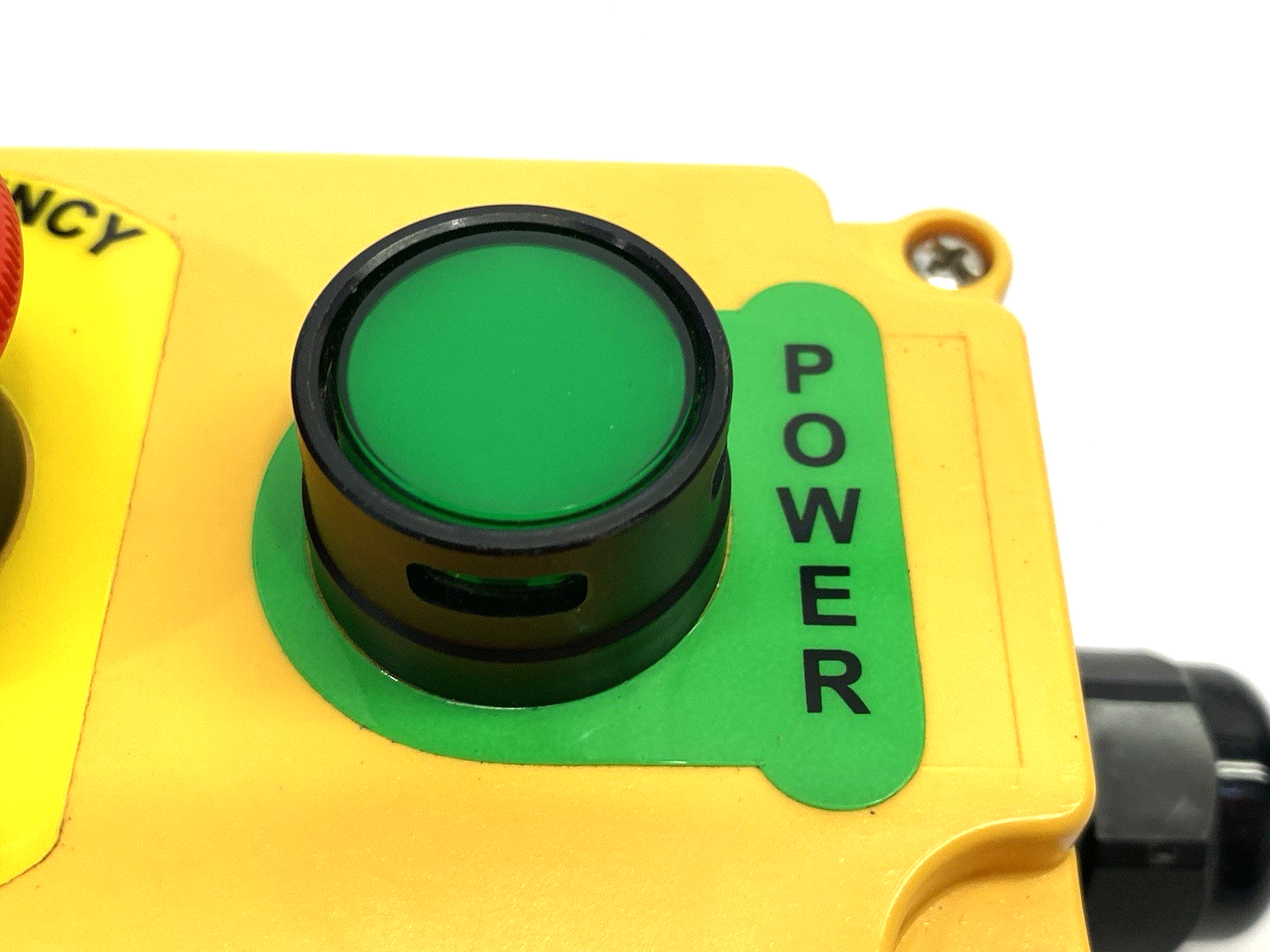 None | 2-Button Industrial Control Station, Emergency Stop, Momentary Power On/Off - Used - Maverick Industrial Sales