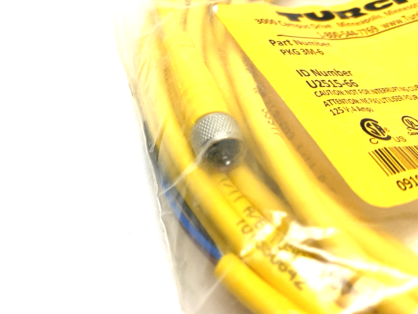 Turck PKG 3M-6 Single Ended Sensor/Actuator Cordset U2515-66 - Maverick Industrial Sales