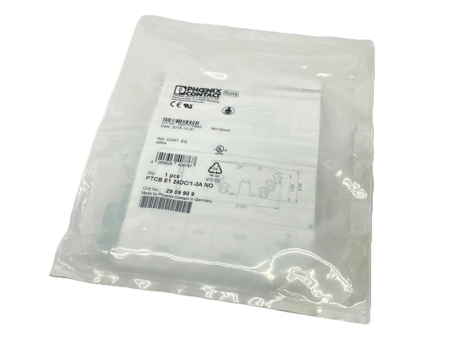 PTCB E1 24DC/1-3A NO | Phoenix Contact Electronic Circuit Breaker 24 VDC 2909909 - New - Maverick Industrial Sales