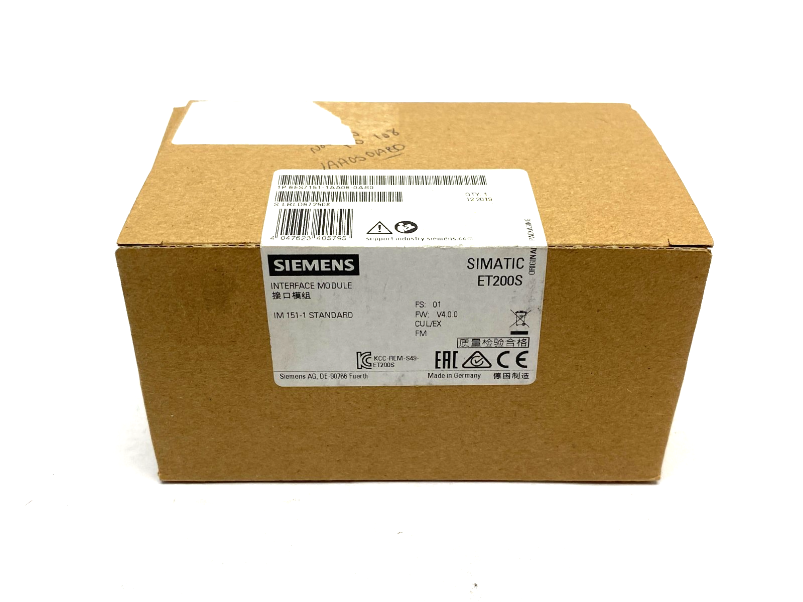 Siemens 6ES7151-1AA06-0AB0 SIMATIC ET200S Interface Module IM 151-1 STANDARD - Maverick Industrial Sales