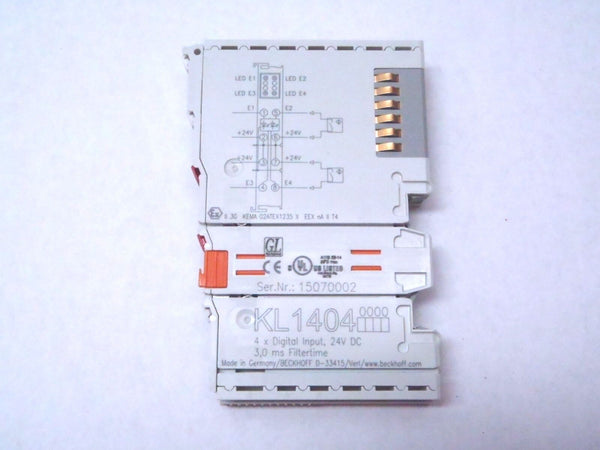 Beckhoff KL1404 4-Channel Digital Input Terminal 24VDC - Maverick Industrial Sales