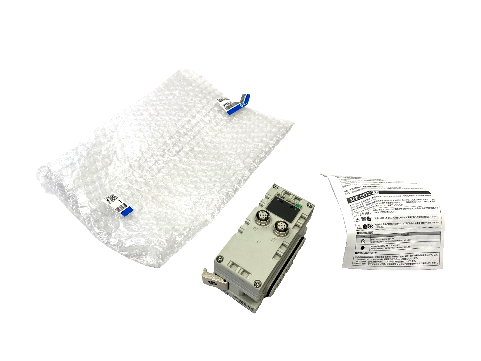 EX600-AXA | SMC Serial Interface Unit, 2-Ch. Analog Input, 2 x M12 - New – Open box - Maverick Industrial Sales