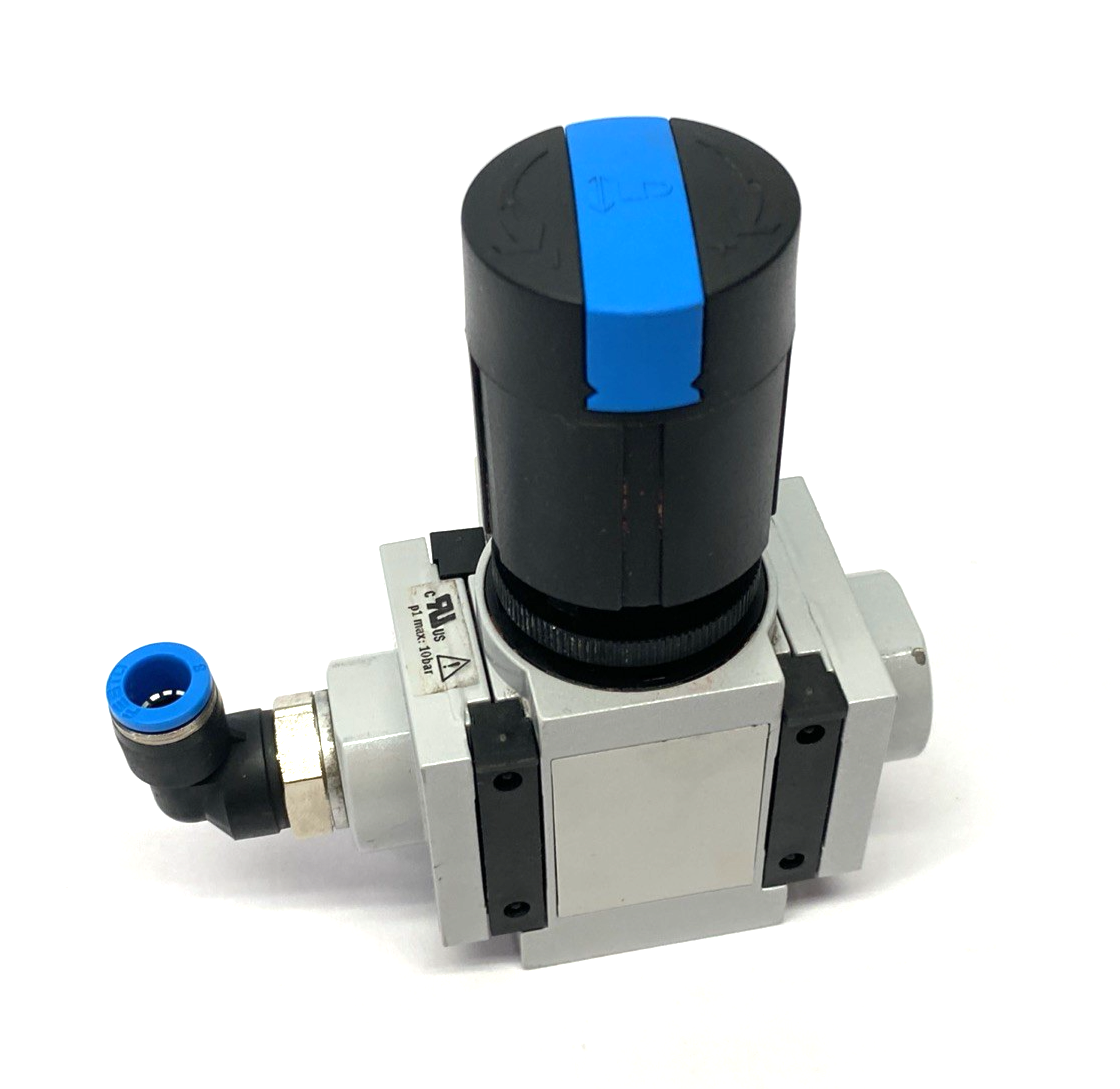 Festo MS4-LR-AGC-D5-AS-UL1-Z Modular Pressure Regulator 527690 w/ 3/8" Adapters - Maverick Industrial Sales